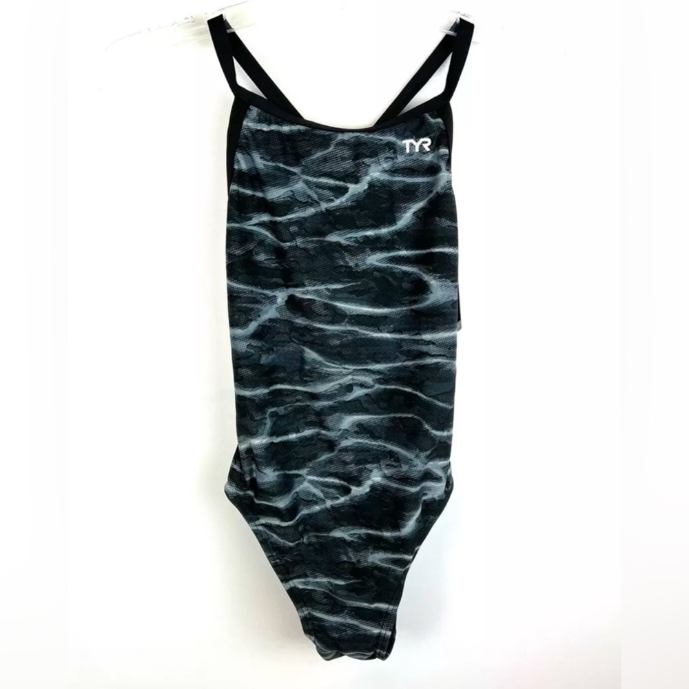 TYR Women’s Lambent Diamondfit One Piece Black/Grey Swimsuit Size 30